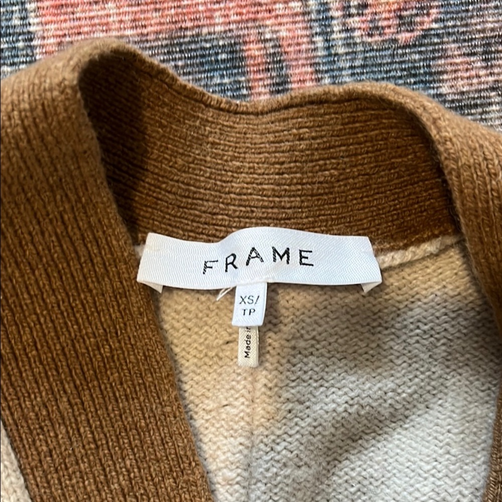Frame Cashmere Colorblock Cardigan - Picture 2 of 9